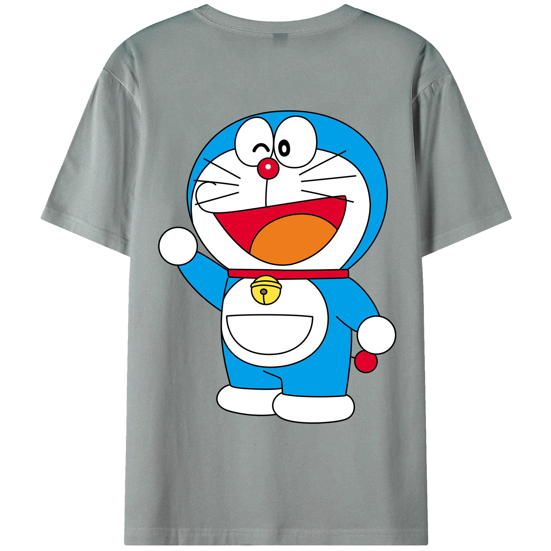（画像用） ドラえもん Doraemon 綿100％ メンズ半袖Tシャツ（バックプリント） 通気性